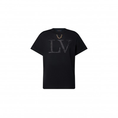 LOUIS VUITTON RHINESTONE SIGNATURE T-SHIRT 1AI415